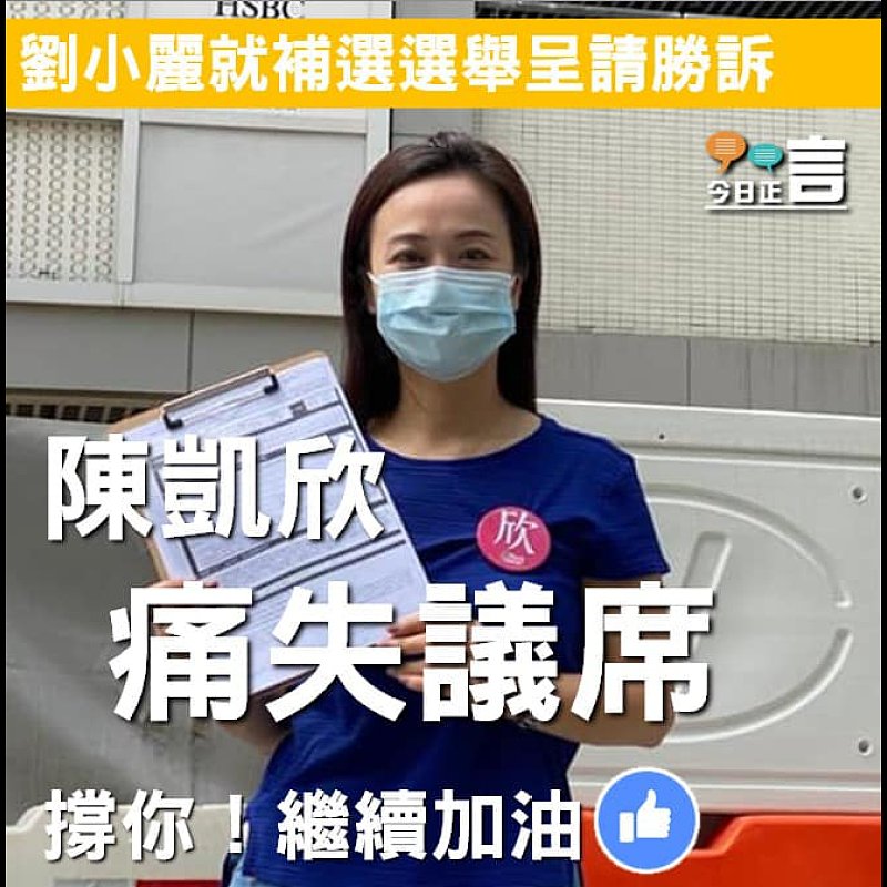 劉小麗就補選選舉呈請勝訴　 陳凱欣痛失議席