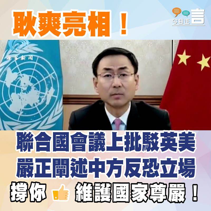 耿爽亮相！聯合國會議上批駁英美