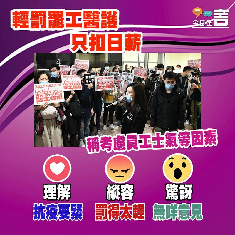 輕罰罷工醫護 只扣日薪