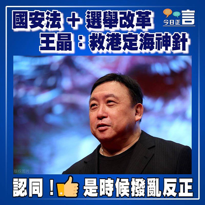 國安法 + 選舉改革 王晶：救港定海神針