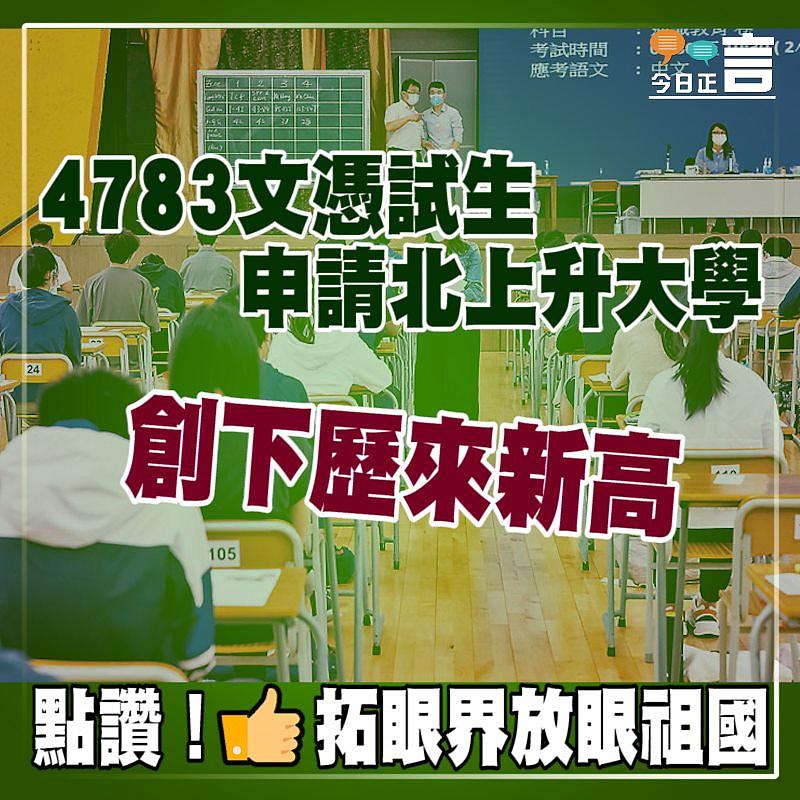 4783文憑試生申請北上升大學