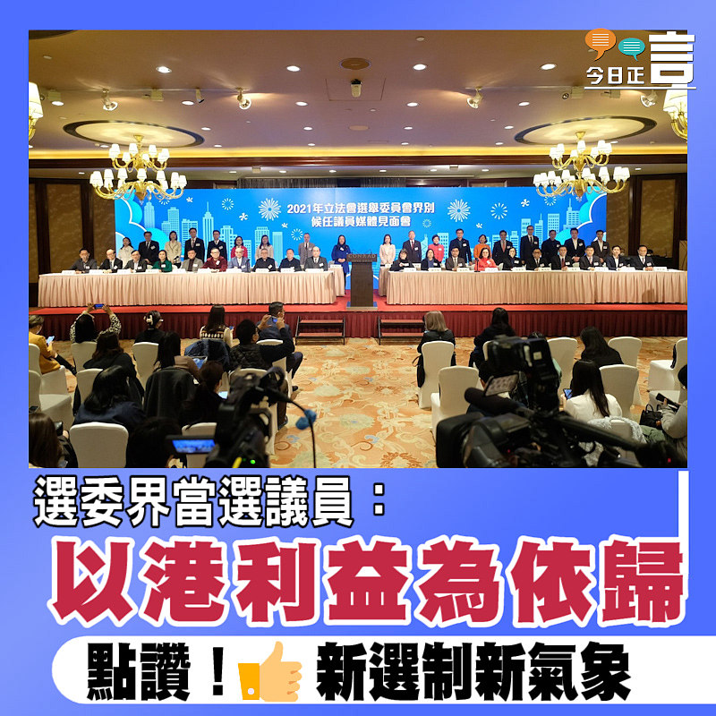 選委界當選議員：以港利益為依歸