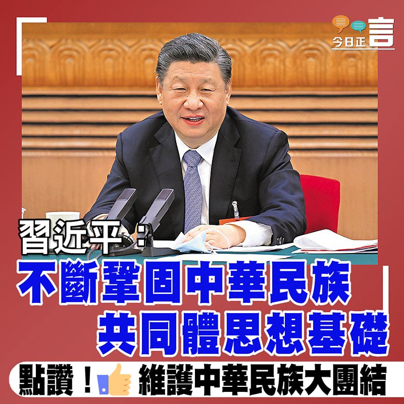 習近平：不斷鞏固中華民族共同體思想基礎