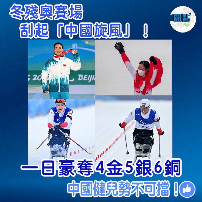 一日奪4金5銀6銅 冬殘奧賽場刮起「中國旋風」！