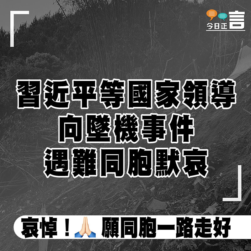 習近平等國家領導向墜機事件遇難同胞默哀