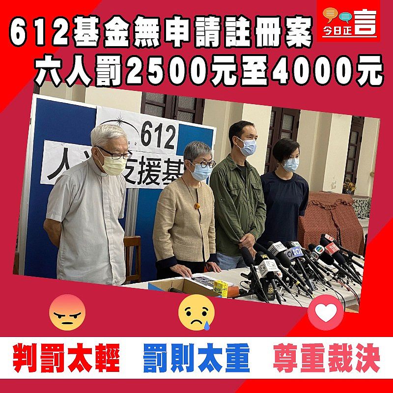 612基金無申請註冊案 六人罰2500元至4000元