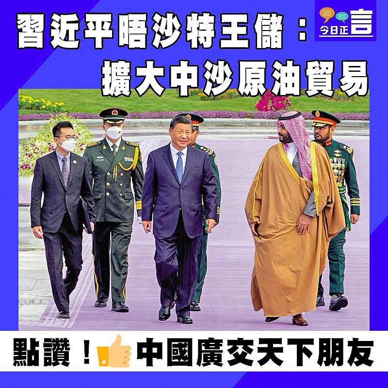 習近平晤沙特王儲：擴大中沙原油貿易