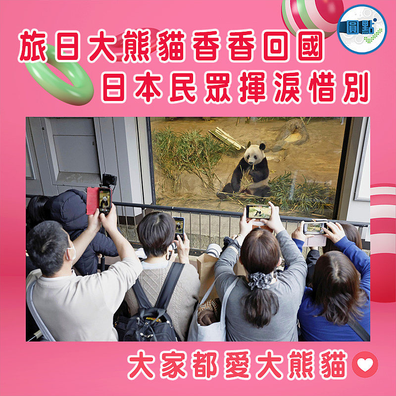 旅日大熊貓香香回國 日本民眾揮淚惜別