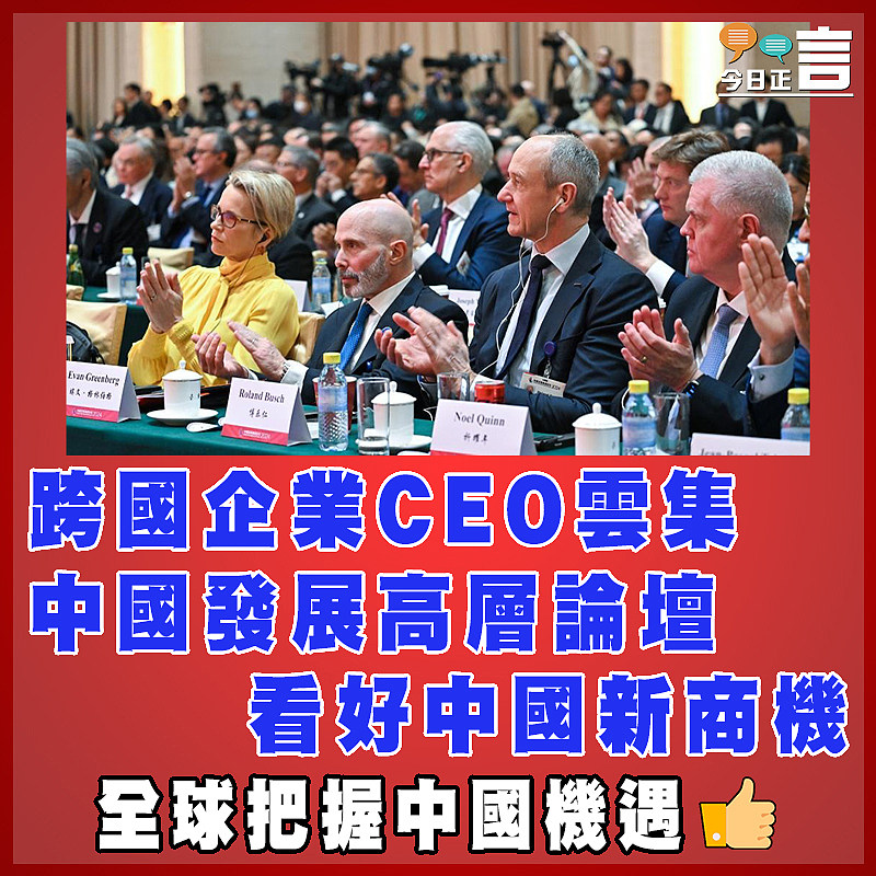 跨國企業CEO雲集中國發展高層論壇  看好中國新商機