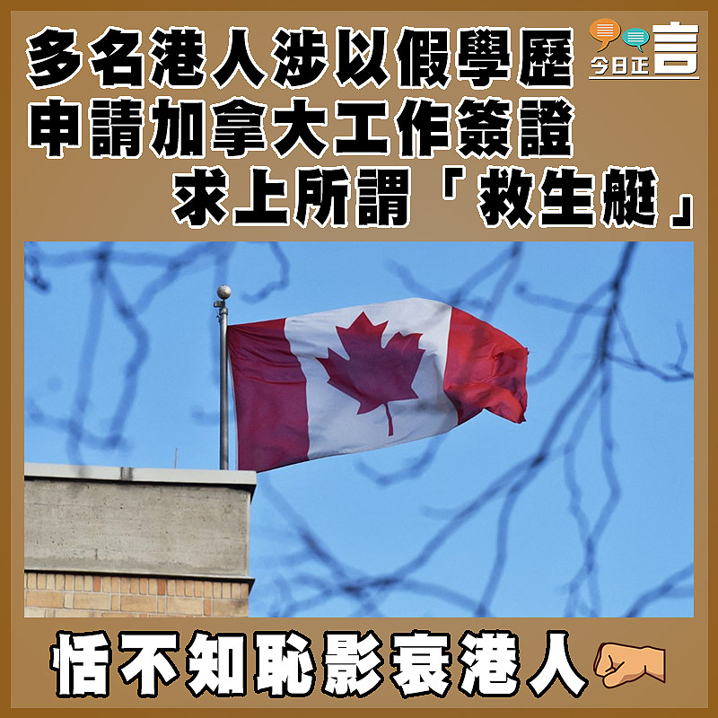 多名港人涉以假學歷申請加拿大工作簽證 求上所謂「救生艇」