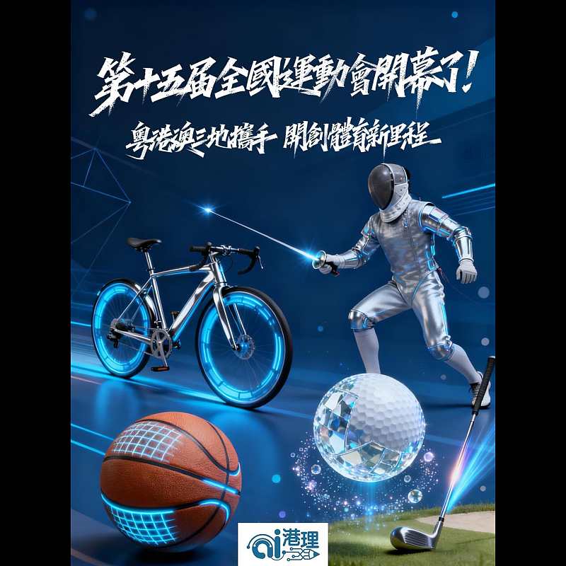 【AI漫畫】第十五屆全國運動會開幕了！