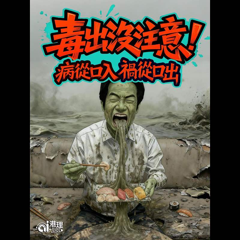 【AI漫畫】毒出沒注意！病從口入禍從口出