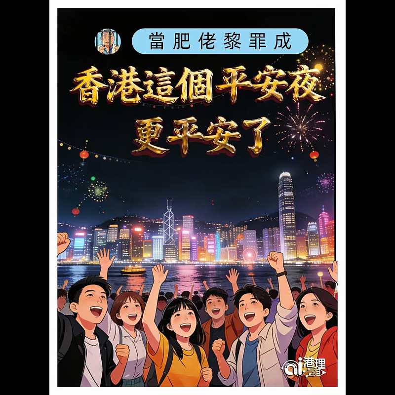 【AI漫畫】當肥佬黎罪成  香港這個平安夜更平安了