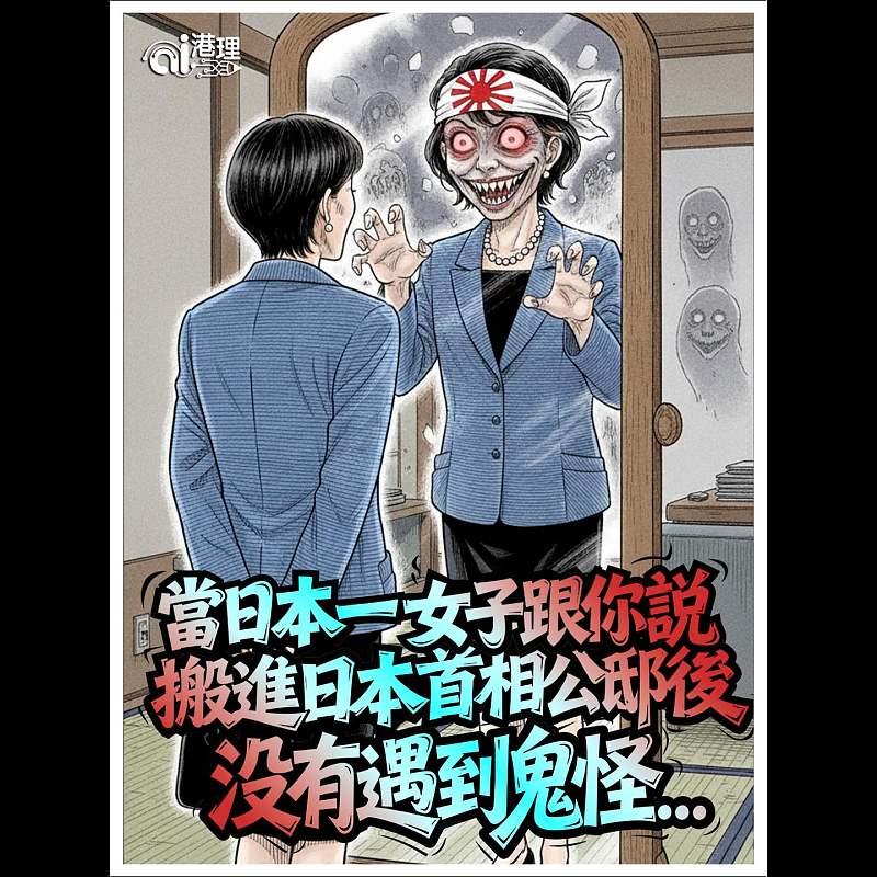 【AI漫畫】當日本一女子跟你說搬進日本首相公邸後沒有遇到鬼怪...