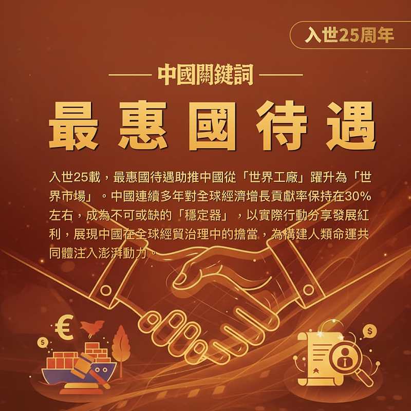 【正言專題】【入世25周年】中國關鍵詞：最惠國待遇