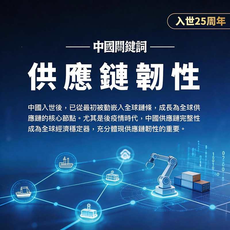【正言專題】【入世25周年】中國關鍵詞：供應鏈韌性