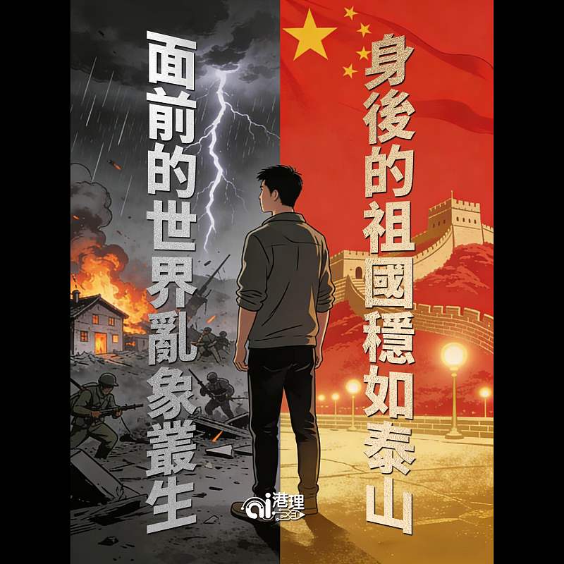 【AI漫畫】面前的世界亂象叢生  身後的祖國穩如泰山