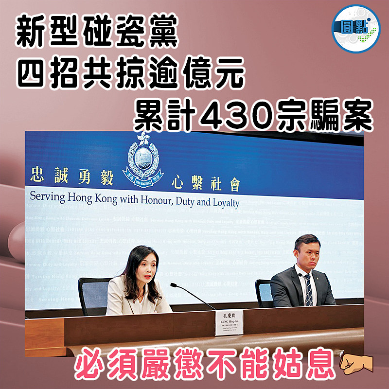 新型碰瓷黨四招共掠逾億元    累計430宗騙案