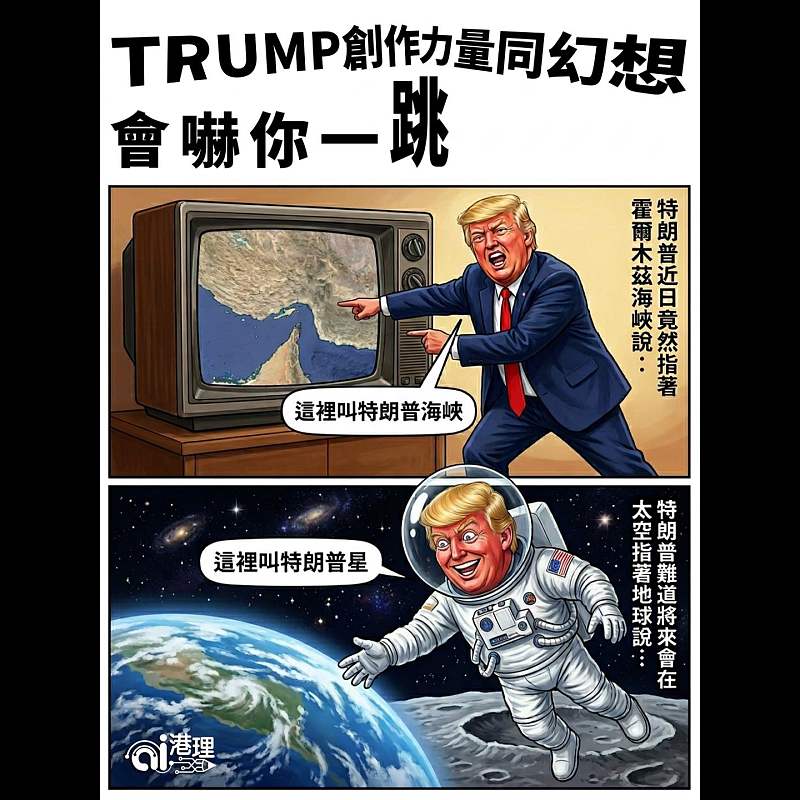 【AI漫畫】TRUMP創作力量同幻想會嚇你一跳