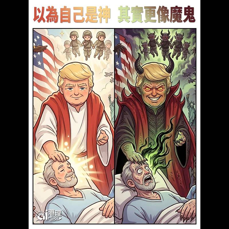 【AI漫畫】以為自己是神     其實更像魔鬼