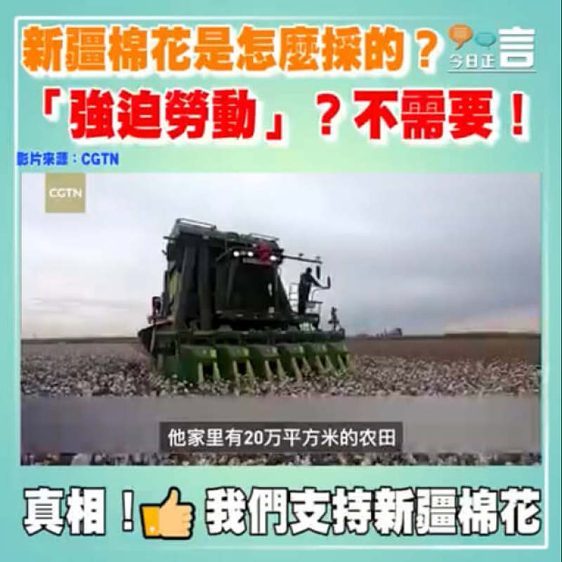 新疆棉花是怎麼採的?「強迫勞動」?不需要!