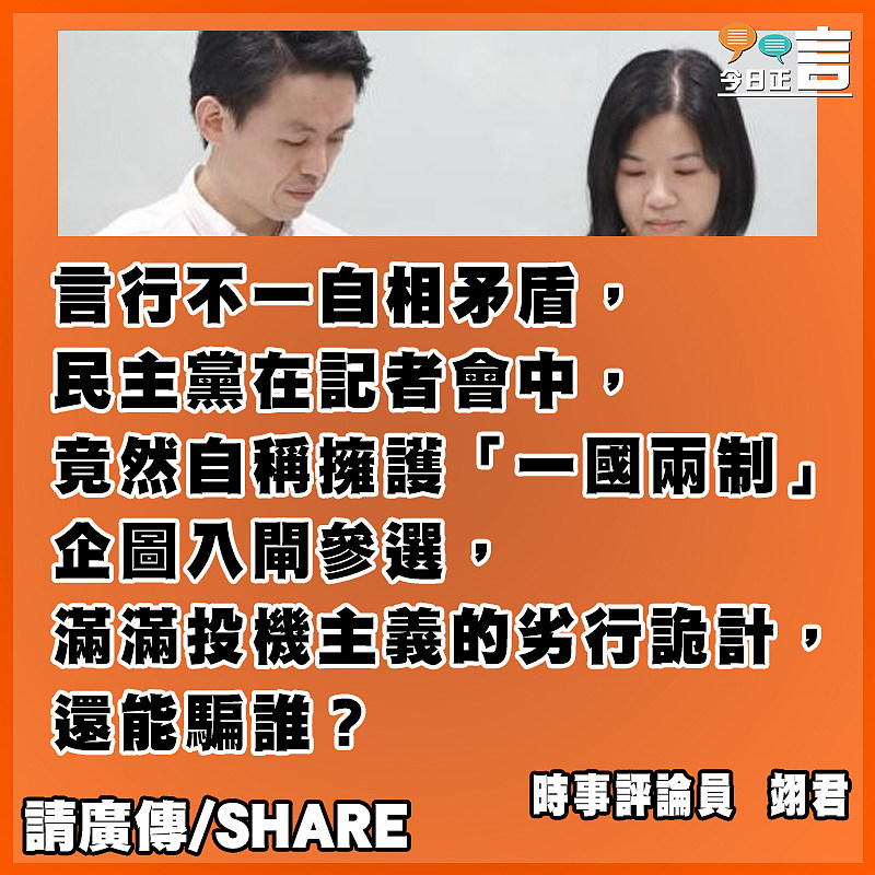 民主黨扮愛國愛港能騙誰