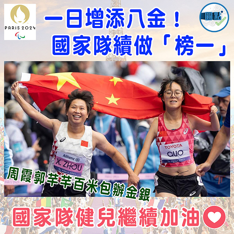 一日增添八金！國家隊續做「榜一」