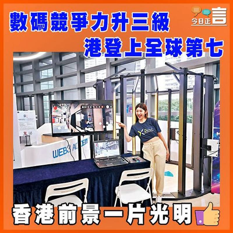 數碼競爭力升三級  港登上全球第七