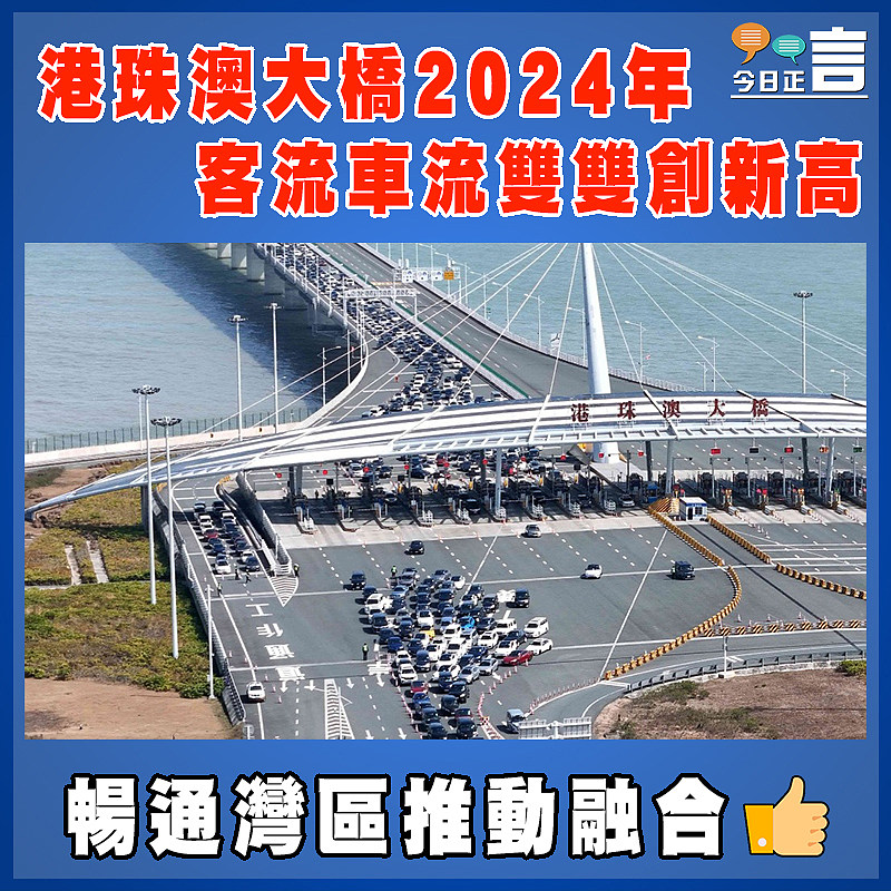 港珠澳大橋2024年客流車流雙雙創新高