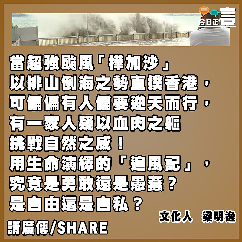 風暴下沒有追風的自由