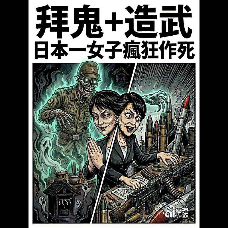 【AI漫畫】拜鬼+造武     日本一女子瘋狂作死