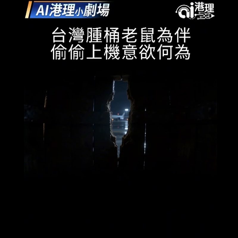 【AI港理】AI港理小劇場── 台灣腫桶老鼠為伴  偷偷上機意欲何為