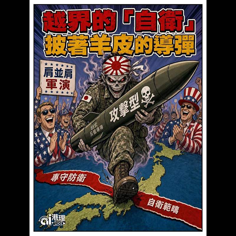 【AI漫畫】越界的「自衛」 披著羊皮的導彈