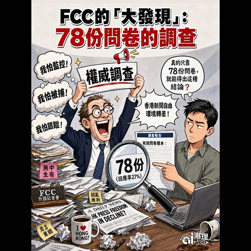【AI漫畫】FCC的「大發現」：78份問卷的調查