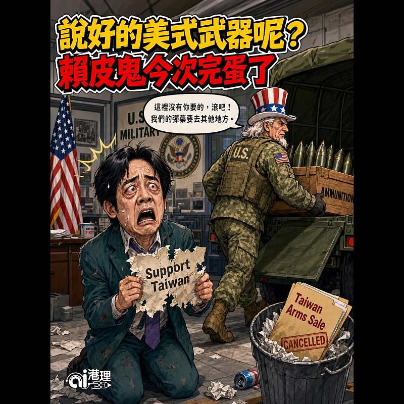 【AI漫畫】說好的美式武器呢？賴皮鬼今次完蛋了