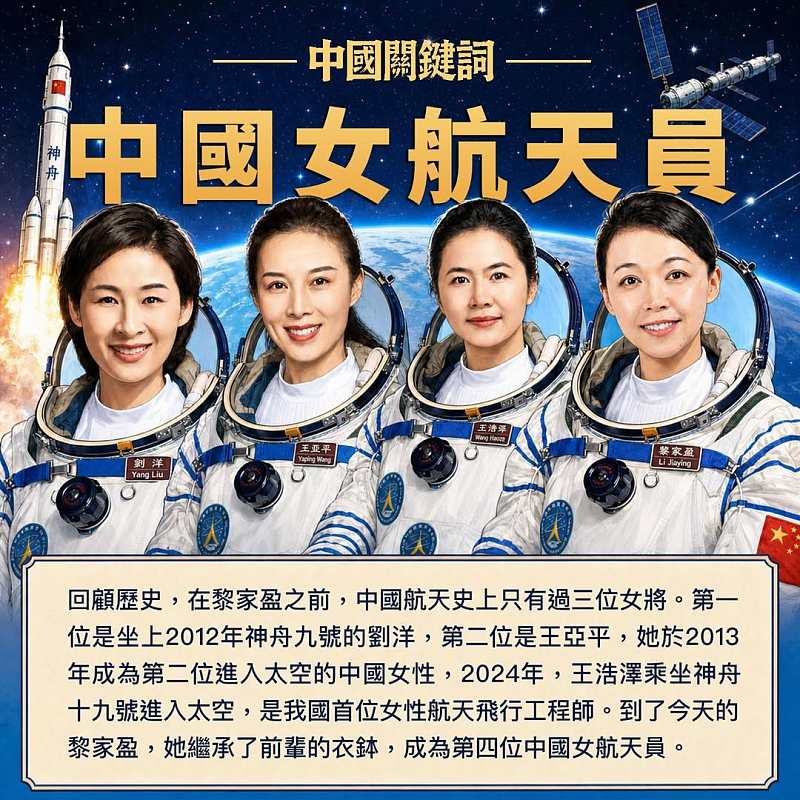 【正言專題】中國關鍵詞：中國女航天員