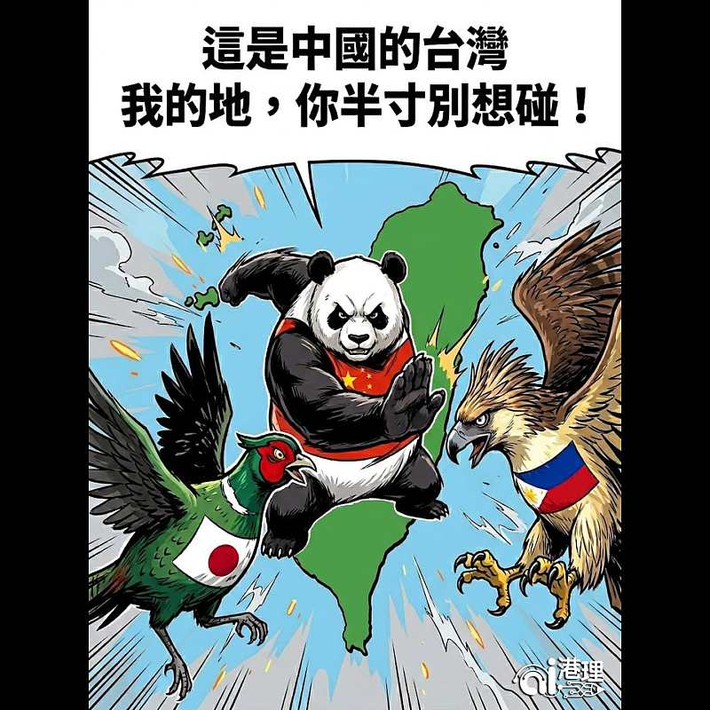 【AI漫畫】這是中國的台灣   我的地，你半寸別想碰！