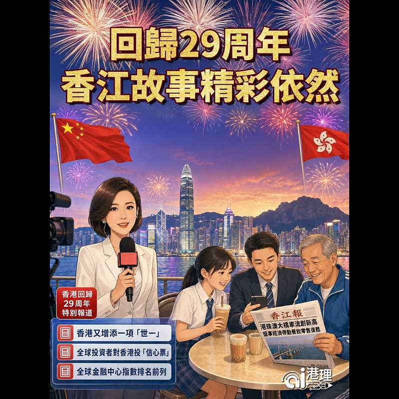 【AI漫畫】回歸29周年  香江故事精彩依然