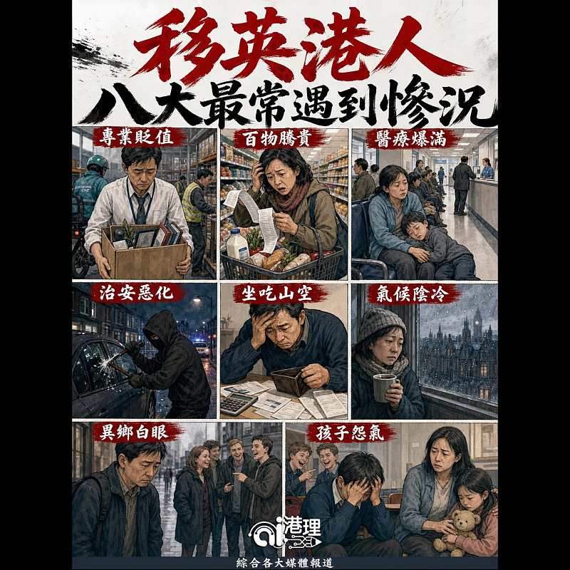 【#AI漫畫】移英港人八大最常遇到慘況