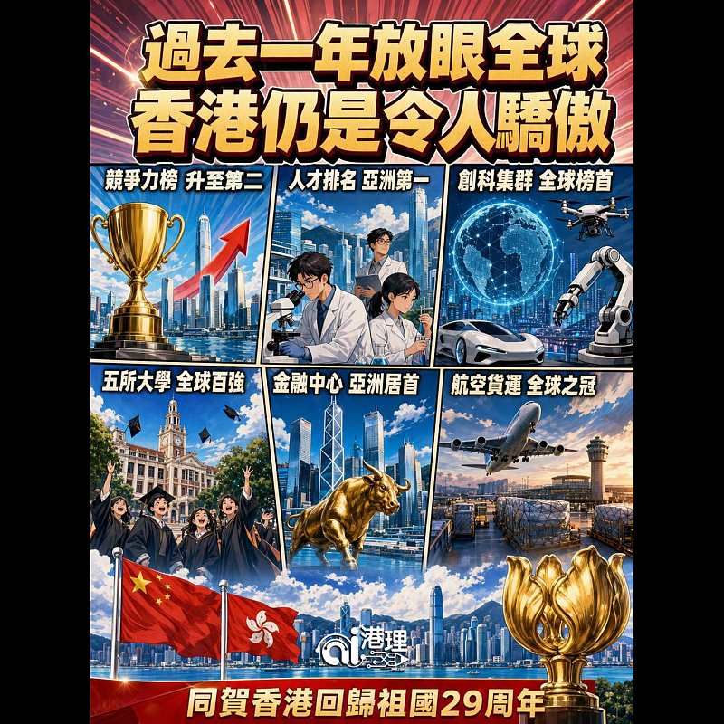 【AI漫畫】過去一年放眼全球  香港仍是令人驕傲