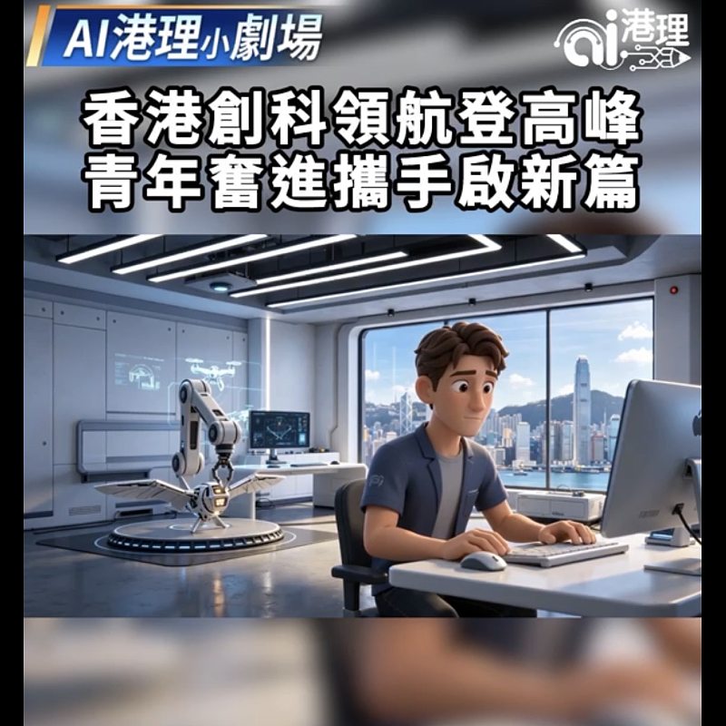 【AI港理】AI港理小劇場──香港創科領航登高峰  青年奮進攜手啟新篇