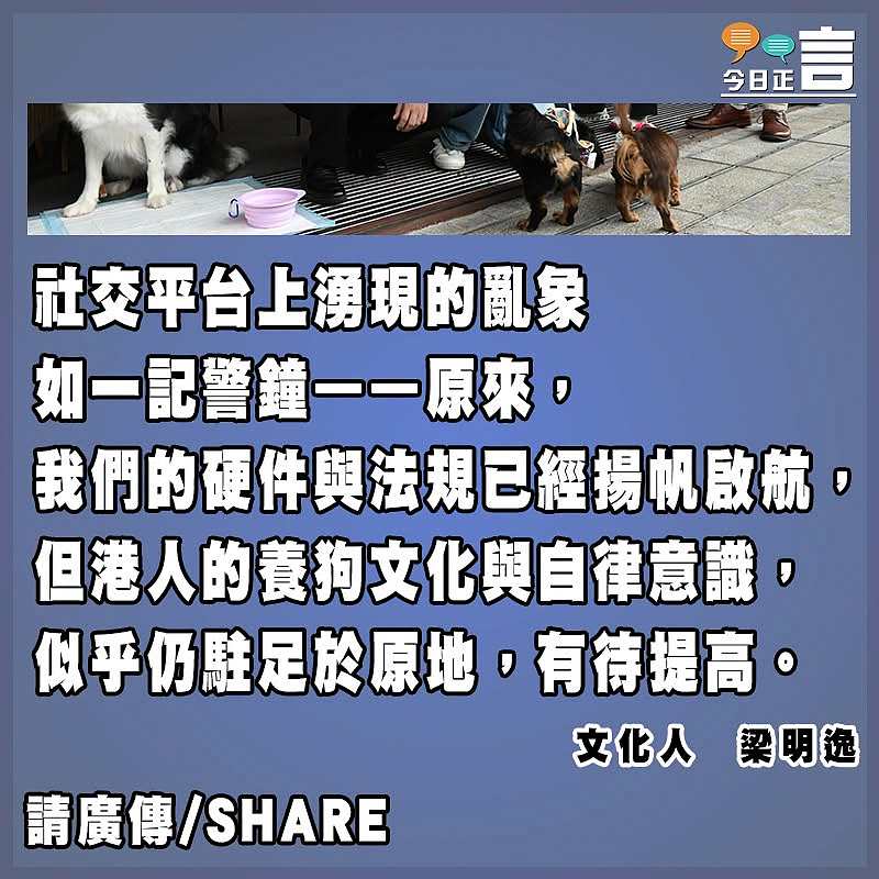 港人養狗文化仍有待提高
