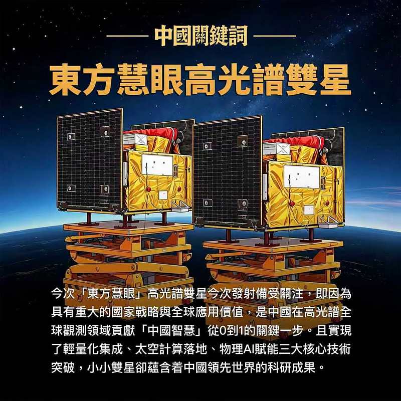 【正言專題】中國關鍵詞：東方慧眼高光譜雙星