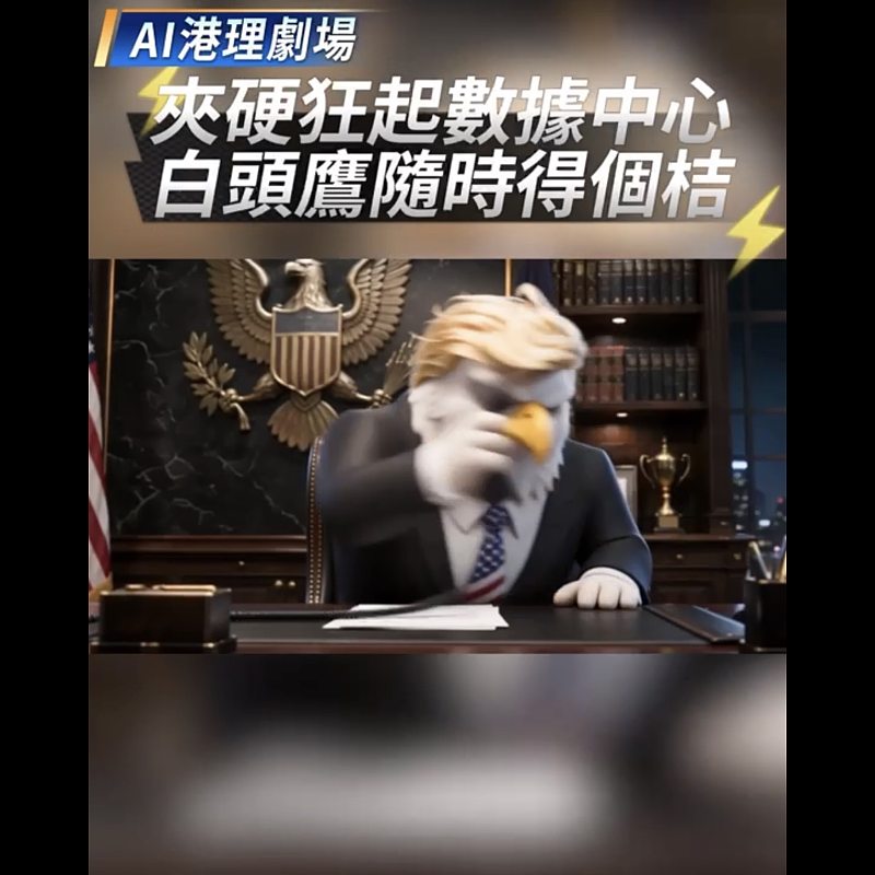 【AI港理】AI港理劇場──夾硬狂起數據中心 白頭鷹隨時得個桔