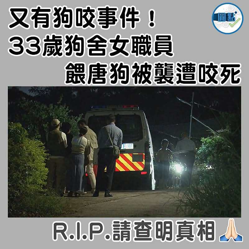 又有狗咬事件！33歲狗舍女職員  餵唐狗被襲遭咬死