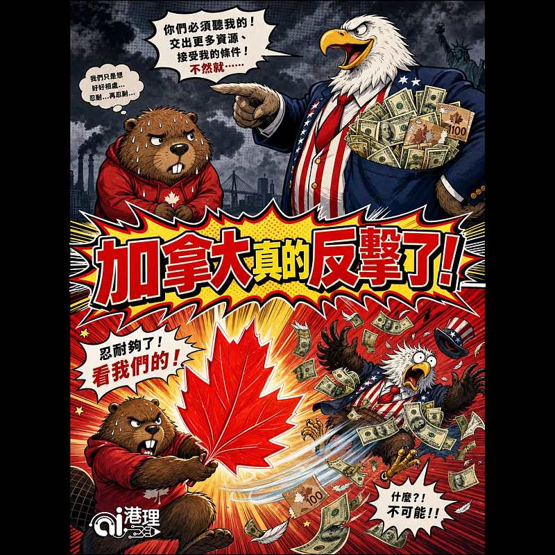 【AI漫畫】加拿大真的反擊了