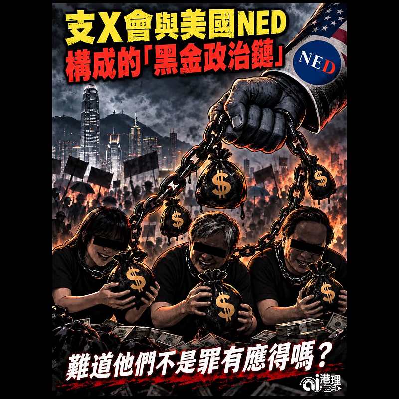 【AI漫畫】支X會與美國NED構成的「黑金政治鏈」