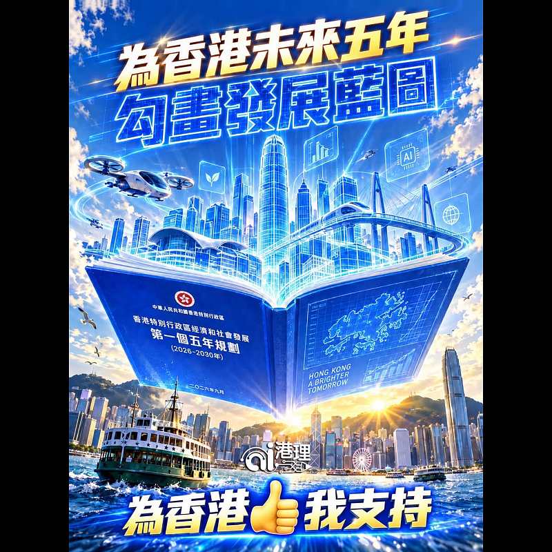 【AI繪圖】為香港未來五年勾畫發展藍圖